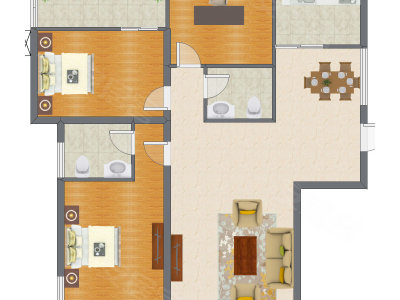 3室2厅 129.78平米