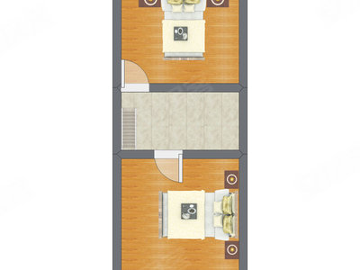 2室1厅 26.11平米