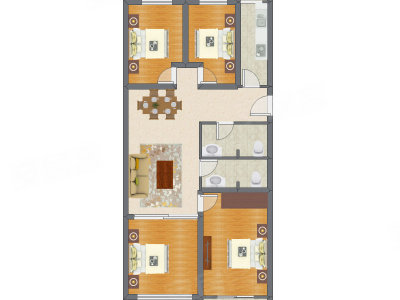4室2厅 125.46平米