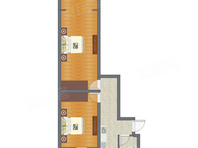 2室0厅 57.78平米