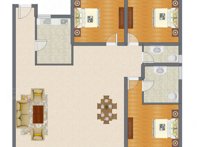 3室2厅 193.71平米