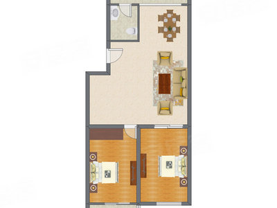 2室2厅 121.55平米