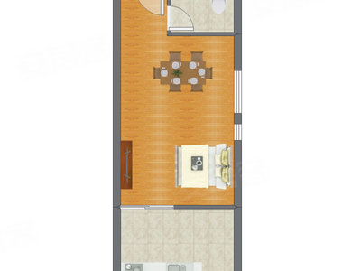 1室0厅 51.54平米