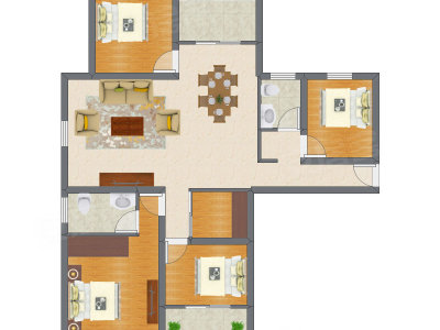 4室2厅 120.20平米