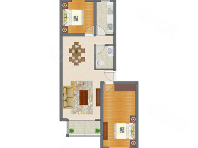 2室1厅 99.15平米