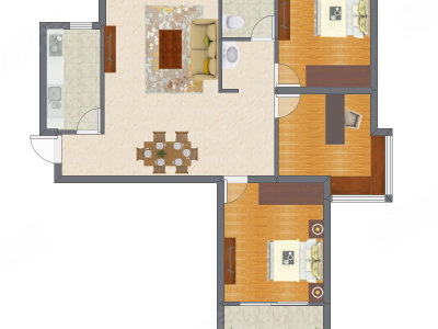 3室2厅 111.61平米