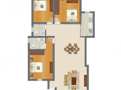 4室2厅 123.50平米