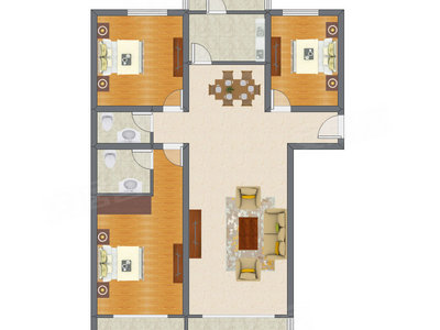 3室1厅 145.75平米