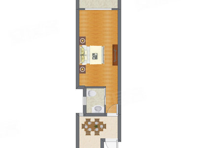 1室1厅 40.25平米