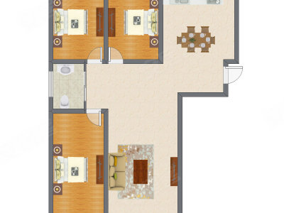 3室2厅 129.42平米