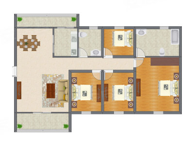 4室2厅 155.32平米