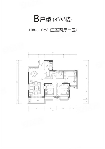 中航·仙本那3室2厅1卫108㎡南49万