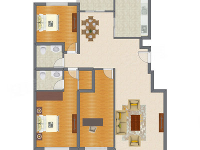 3室2厅 146.18平米