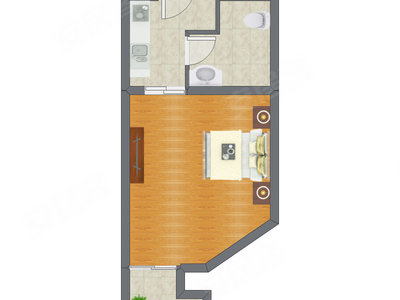 1室0厅 52.99平米