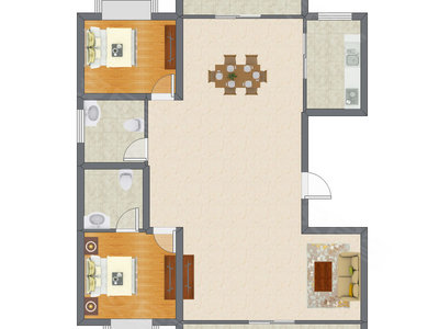 2室2厅 113.30平米