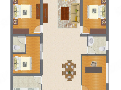 3室2厅 97.00平米