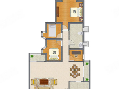 4室2厅 127.04平米