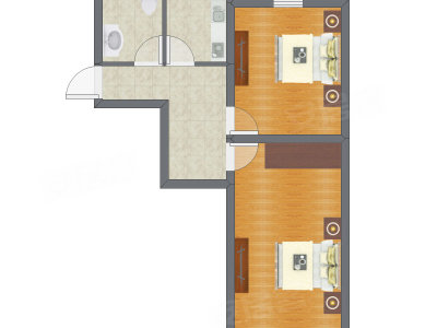 2室0厅 53.60平米