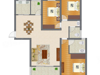 3室2厅 94.29平米