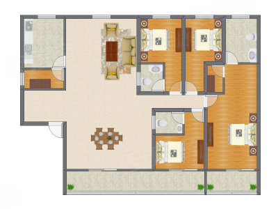 4室1厅 148.45平米