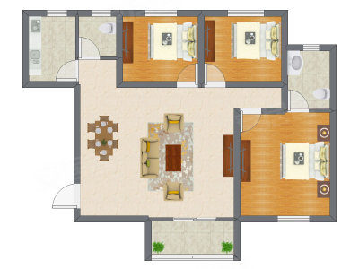 3室2厅 137.50平米