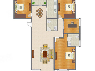 4室2厅 184.54平米