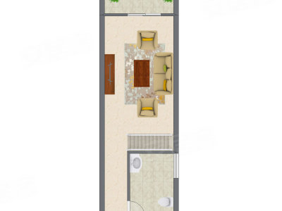 2室1厅 29.42平米