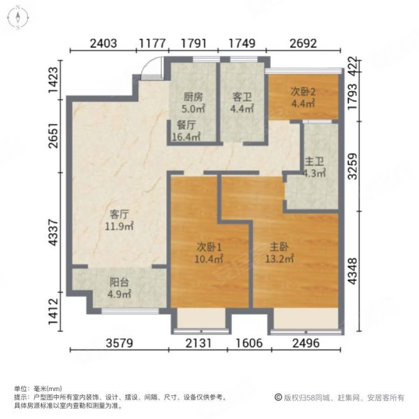 泰州紫金华府户型图图片