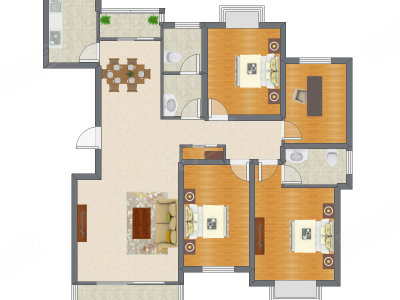 4室2厅 149.75平米