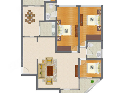 3室2厅 160.68平米