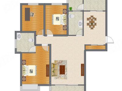3室2厅 146.35平米