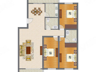 3室2厅 160.22平米