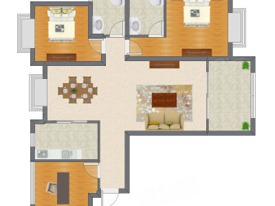 3室2厅 110.00平米户型图