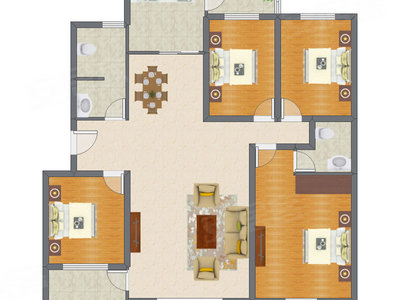 4室2厅 170.60平米