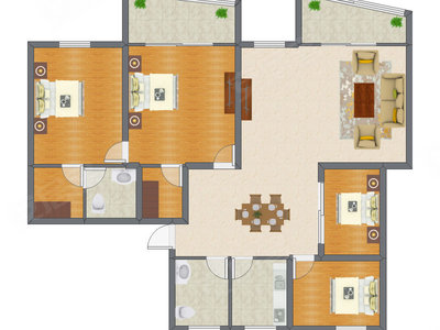 4室2厅 154.60平米