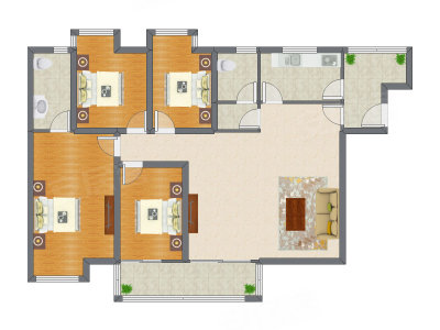 4室2厅 157.39平米