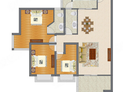 3室2厅 120.38平米