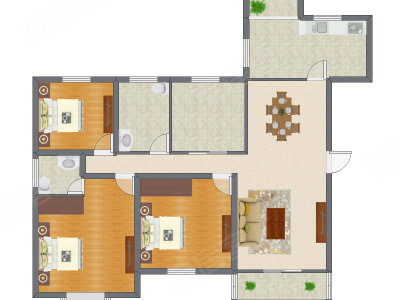 3室2厅 111.71平米