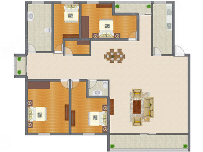 4室1厅 194.69平米