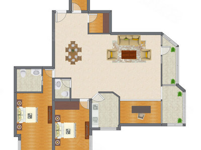 3室2厅 172.89平米