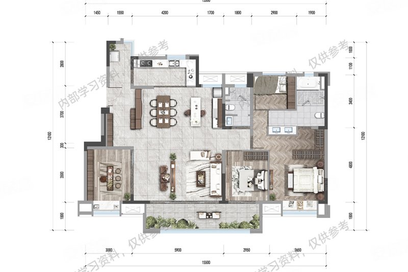 环球融创未来城3室2厅138㎡209万二手房图片