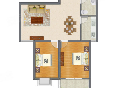 2室2厅 88.20平米