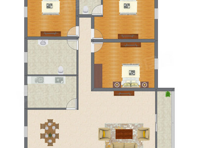 3室2厅 131.01平米