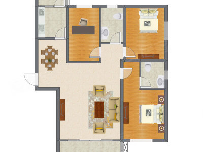 3室2厅 143.11平米