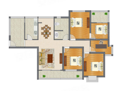 5室2厅 140.83平米