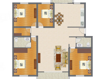 4室2厅 195.85平米