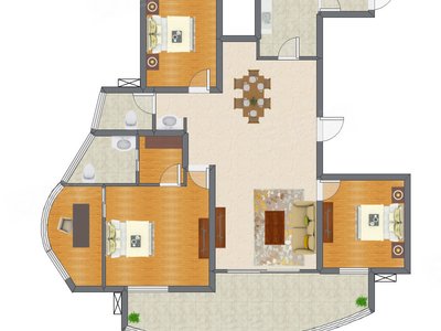 4室2厅 160.00平米