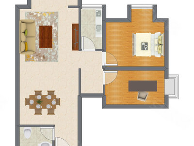 2室2厅 83.90平米