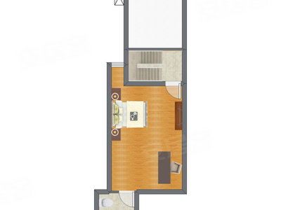1室2厅 64.75平米