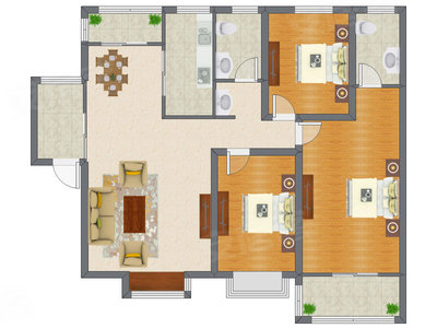 3室2厅 137.78平米
